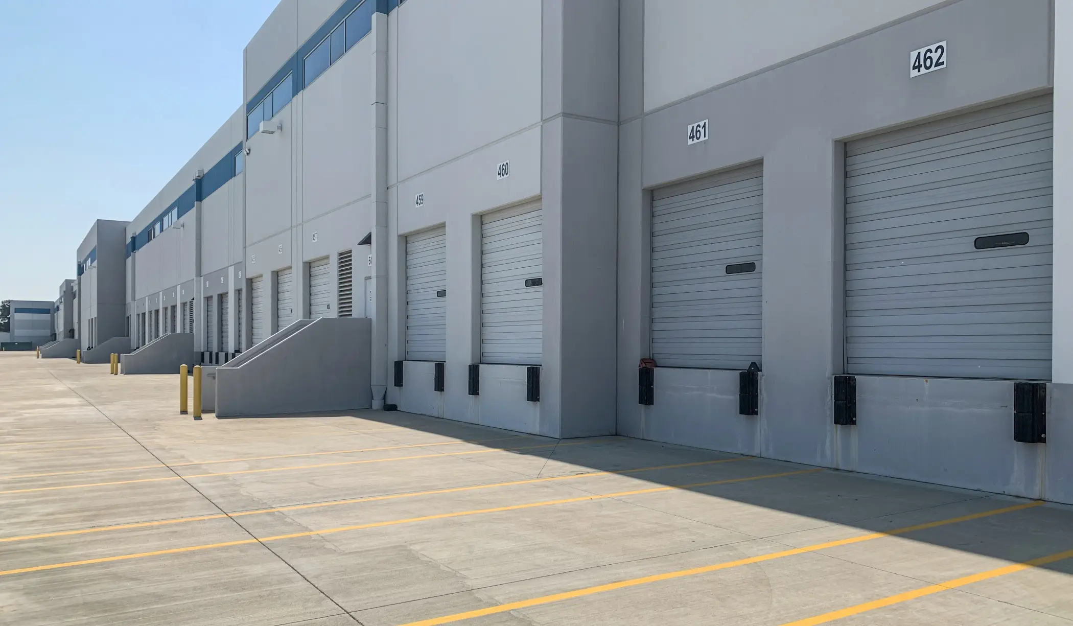 Professional commercial painting and exterior coating services for a warehouse facility in Barton Creek, Austin