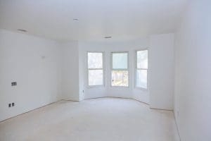 Interior construction of housing Construction building industry new home construction interior drywall tape. Building construction gypsum plaster walls