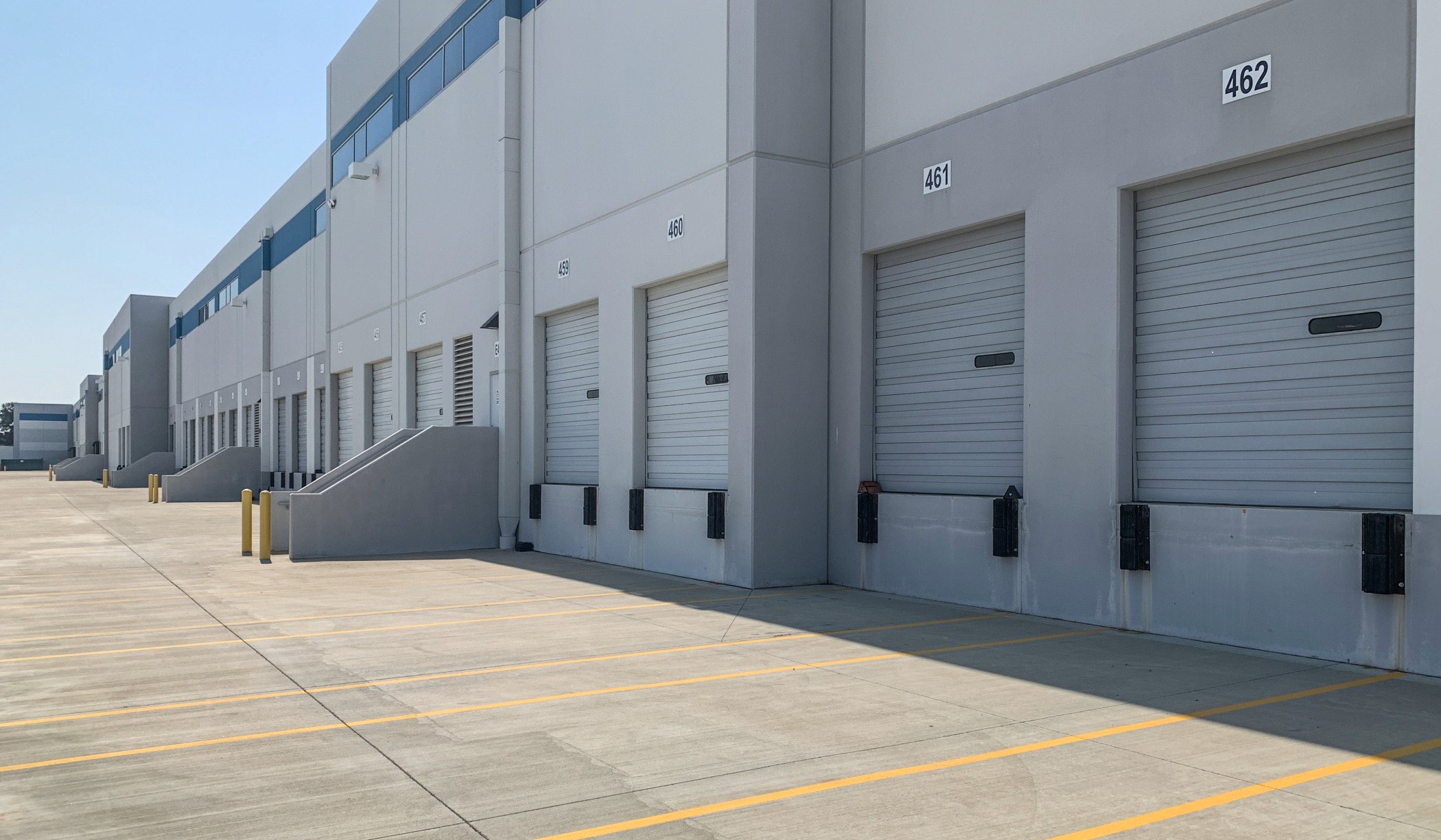 Professional commercial painting and exterior coating services for a warehouse facility in Barton Creek, Austin